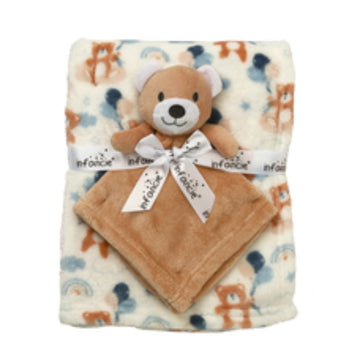 Revco - Manta con estampado de oso con manta de seguridad