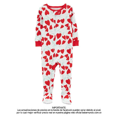 Carter´s - Pijama blanca con estampado +24M