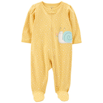 Carter´s - Pijama con pie amarillo caracol | +6m