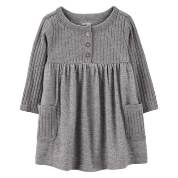 Carter´s- vestido para niña gris |+3M