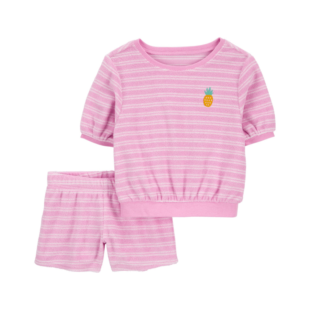 Carter´s- Conjunto de 2 piezas short con camisa para niña |+6M