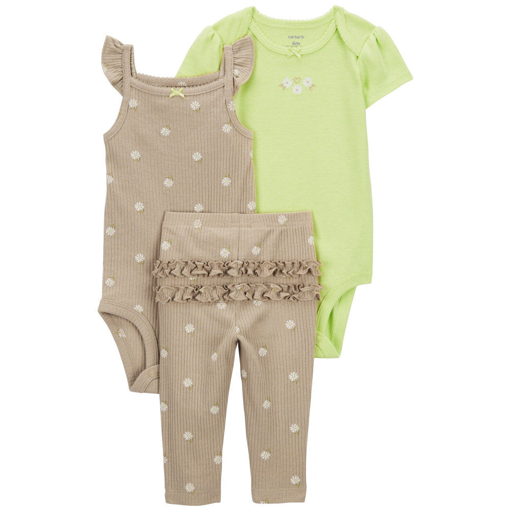 Carter´s- Conjunto de 3 piezas pantalón y mameluco | +6m