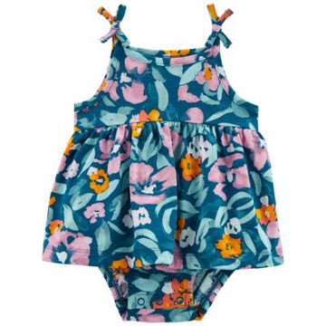 VESTIDO ENTERIZO AZUL S/M ESTAMPADO PARA NIÑA 3M