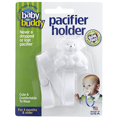 Sujetador de pacificador Blanco Baby Buddy