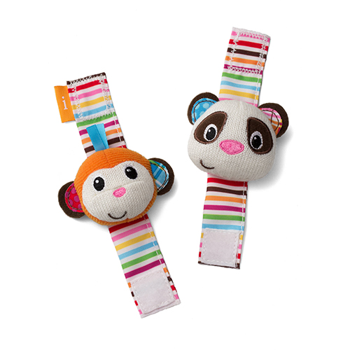 Sonajero para muñeca Mono y Panda Infantino