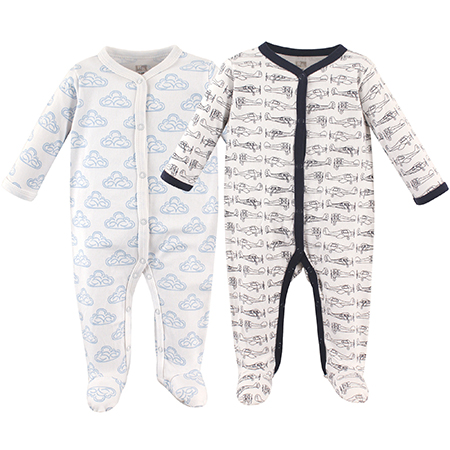 Set de 2 pijamas con pie niño Avión