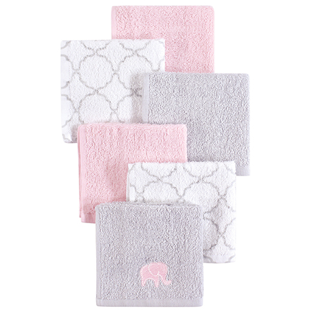Set de 6 toallitas de mano Elefante niña