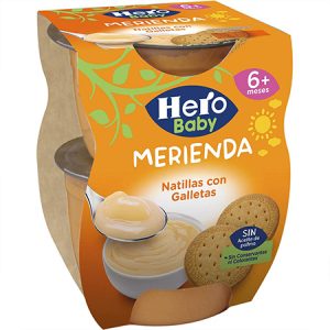 Baby Merienda Natillas con galletas