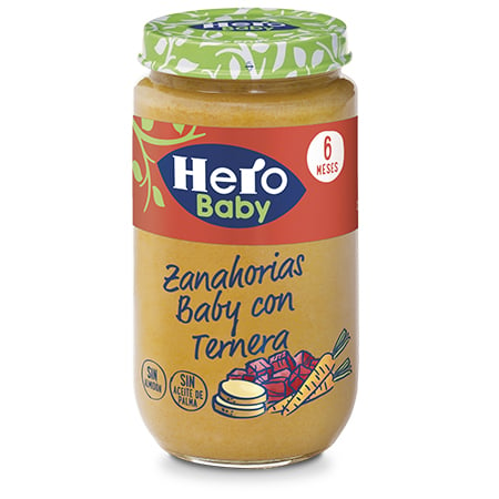 Hero baby zanahorias baby con ternera 235g