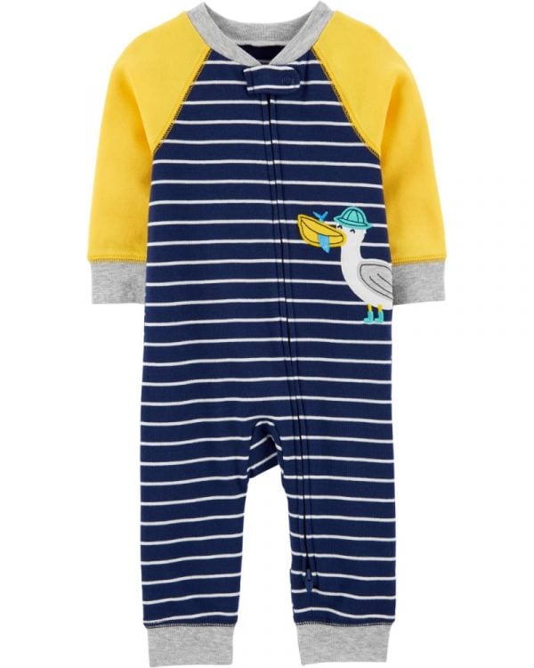 Pijama M/L sin pie azul/amarillo niño 3 meses Carter´s