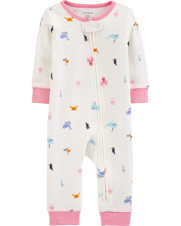 Pijama M/L sin pie rosada niña 6 meses Carter´s