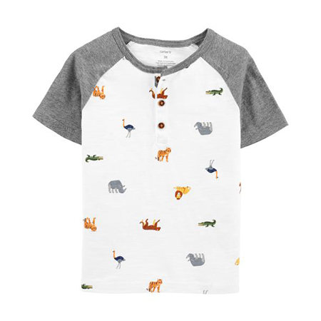 Camisa m/c Animal print Niño 9M Carter´s