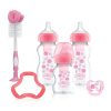 Dr Brown’s Options+  Set de botellas anticólicos para bebé, color rosa