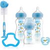 Dr Brown’s Options+  Set de botellas anticólicos para bebé, color azul