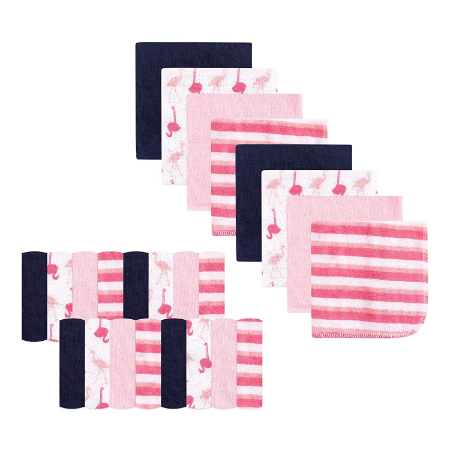 Luvable Friends – Paquete de toallitas súper suaves, Flamingo Niña