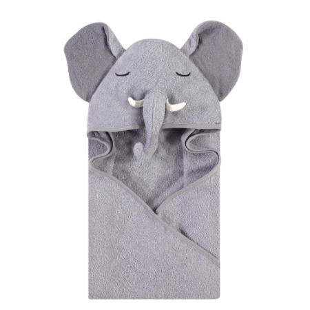 Toalla con capucha de algodón con colmillos de elefante Niño – Bebemundo