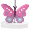 Magic Garden Lámpara de mariposa rosa / blanca con pantalla y bombilla