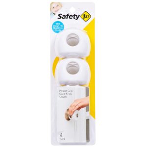 Safety 1st  – Juego de 4 fundas para pomos de puerta, color blanco