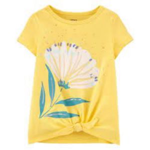 Camisa Amarilla con flor Niña 6M