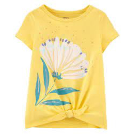 Camisa Amarilla con flor Niña 18M