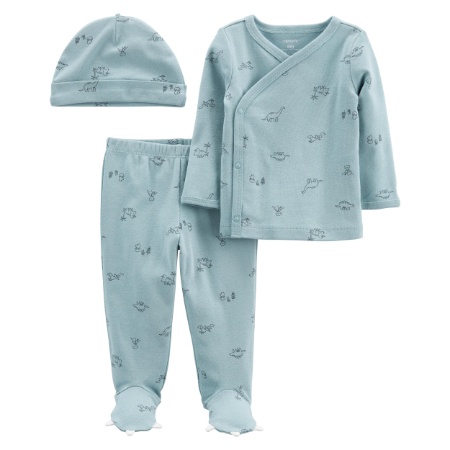 Pijama de pie dos piezas con y gorrito celeste Niño – Bebemundo