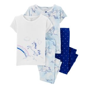Carter´s  Pijama 4 piezas m/c  de unicornio  Niña 12M