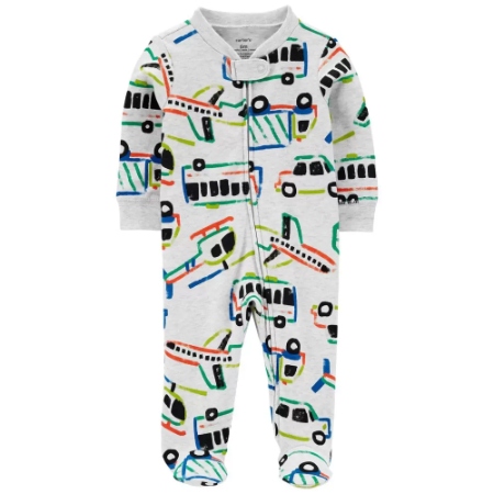 Carter´s  Pijama m/l con pie de Vehículos  Niño prematuro