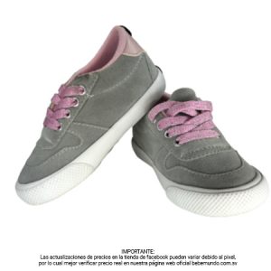B4BABY Zapatos gris/rosa para niña Talla22