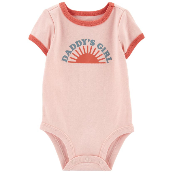 carters-ENTERIZO /SP23 I G SLOGANBS PINK DADDY