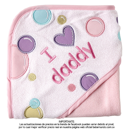 Baby Visión –  Toalla con capucha para bebé rosa