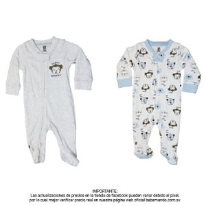 B4baby – 2pack de Pijamas tipo mameluco para niño +6M