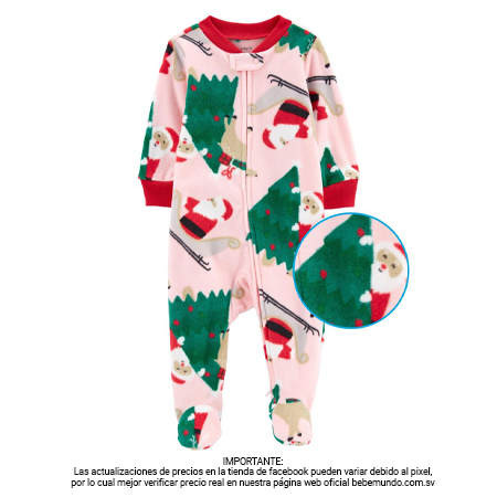Carter´s – Pijama rosa de Papá Noel +6M