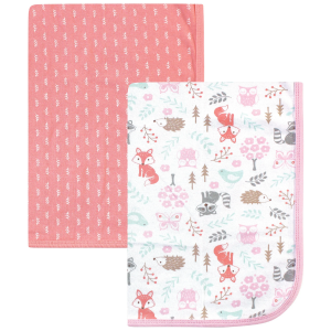 Mantas de algodón para bebé rosa