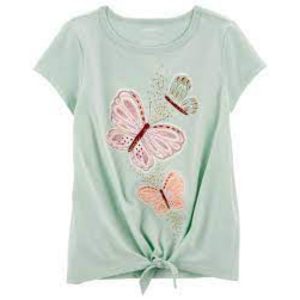 carter´s-CAMISETA /SP23 IG SS TOP GREEN BUTTERFLY TOP M2M