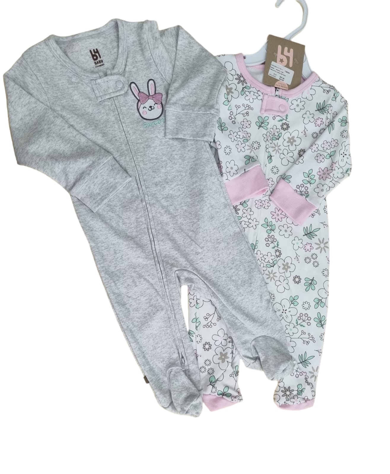 Conjunto 2 monitos-gris pijamas