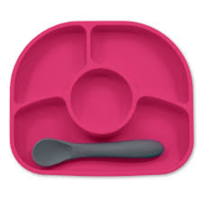 BBLUB – Juego de plato y cuchara rosa