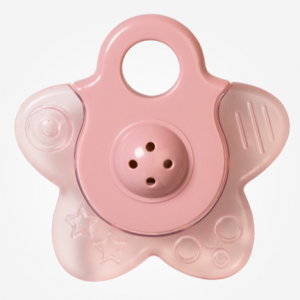 Saro – Mordedor de agua con sonajero estrella rosa